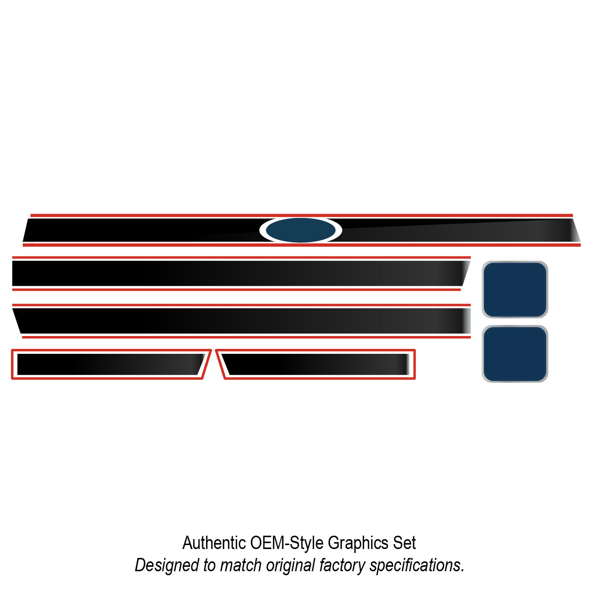 83952740 Hood Decal Set Fits Ford/New Holland
