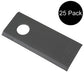 Set of (25) Disc Flat Blades Fits Ford/New Holland & Kuhn Disc Mower Models