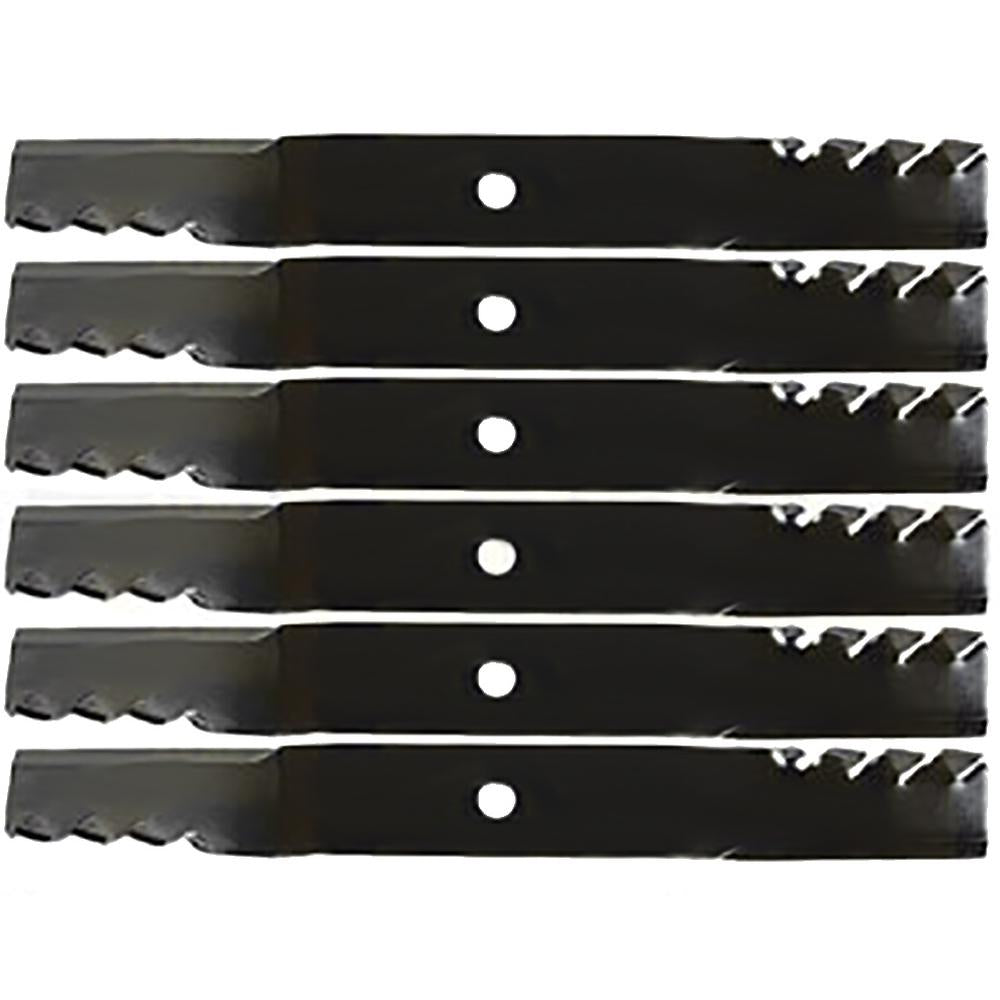 M143504 Qty 6: Toothed Mulching Blade Fits John Deere