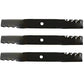 M143504 Qty 3: Toothed Mulching Blade Fits John Deere