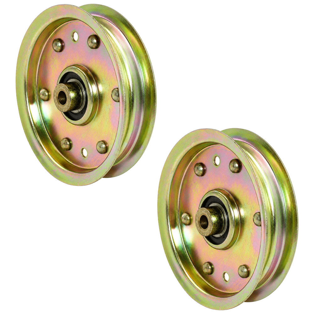 Qty 2: Flat Idler Pulleys Fits MTD Replaces 753-08171