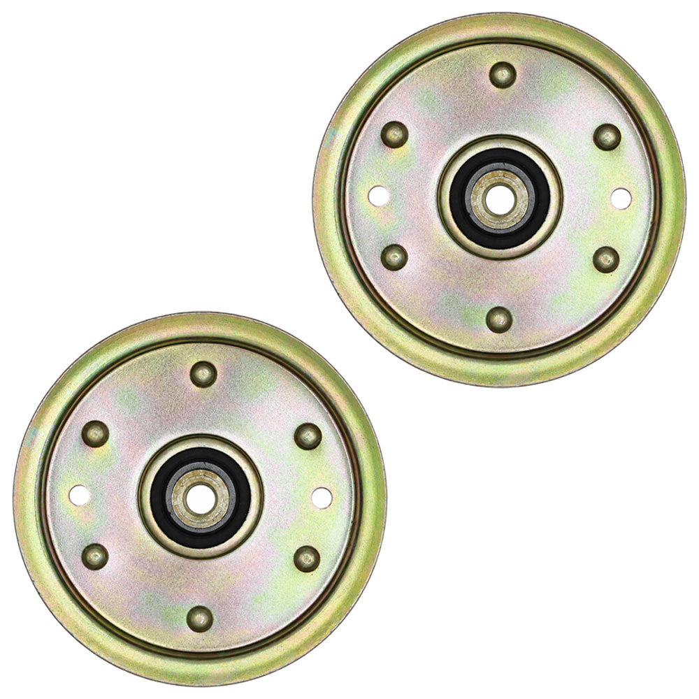 Qty 2: Flat Idler Pulleys Fits Cub Cadet Replaces 753-08171