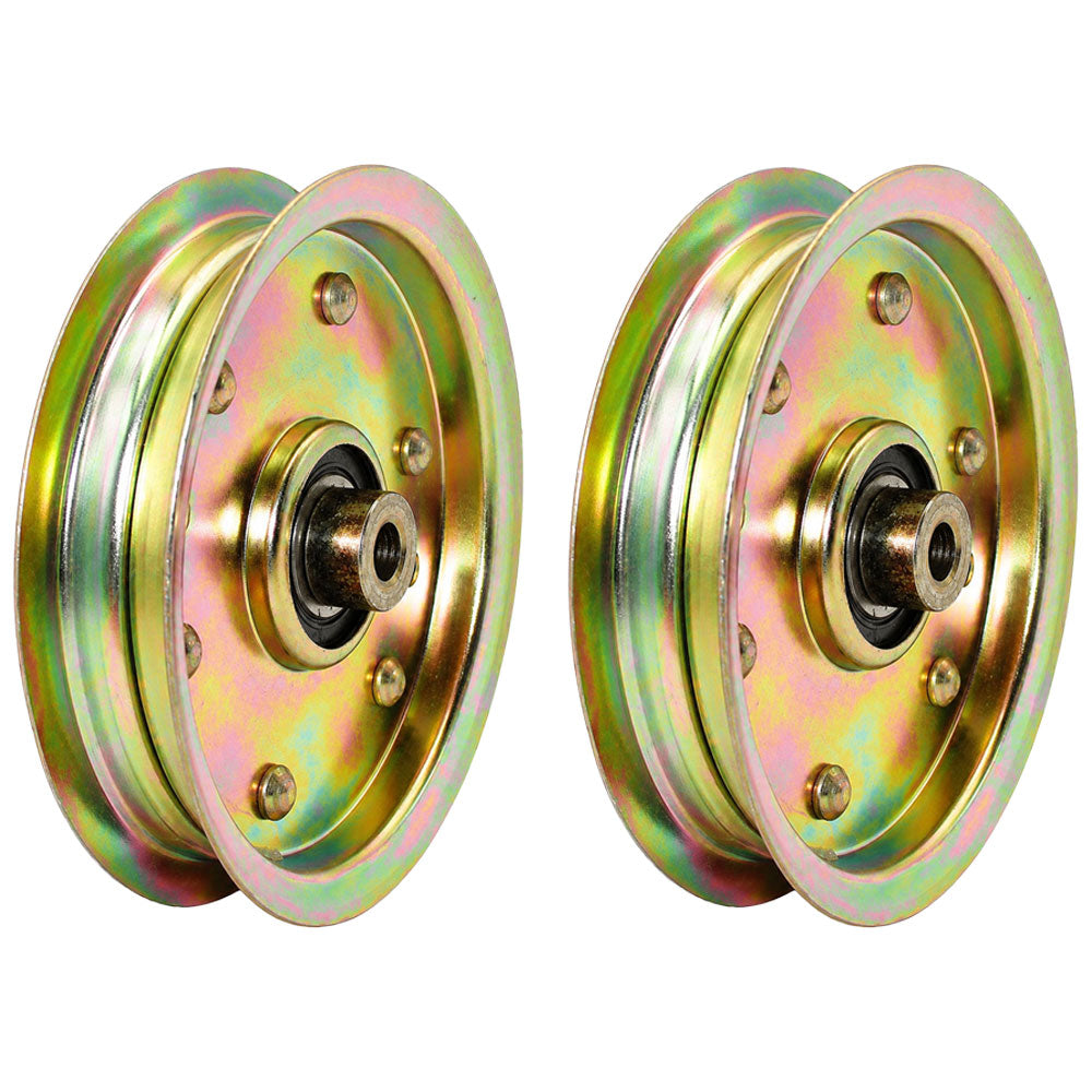 Qty 2: Flat Idler Pulleys Fits MTD Replaces 753-08171
