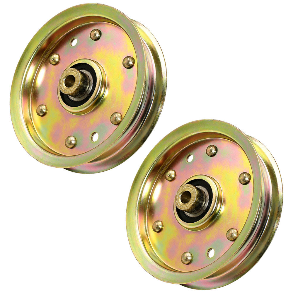 Qty 2: Flat Idler Pulleys Fits MTD Replaces 753-08171