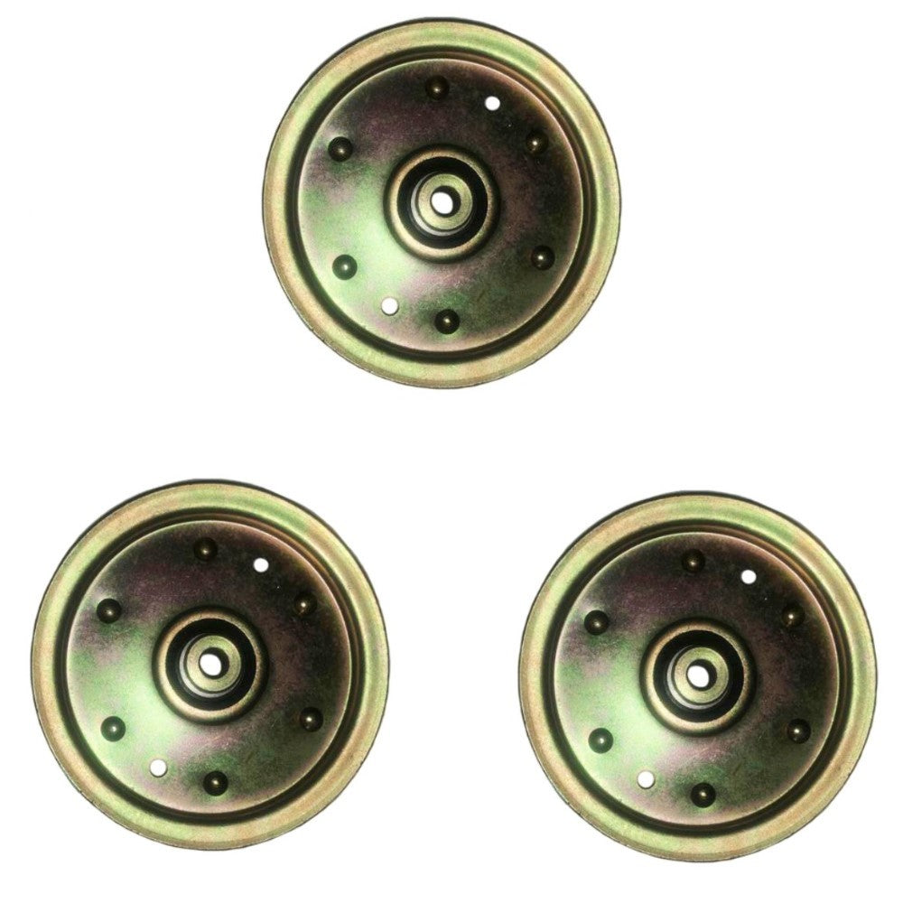 Set of (3) Flat Idler Pulleys Fits Cub Cadet LT1040 LTX1040 LTX1042 LTX1050