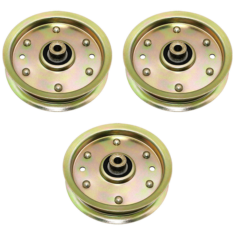 Qty 3: Flat Idler Pulleys Fits MTD Replaces 753-08171