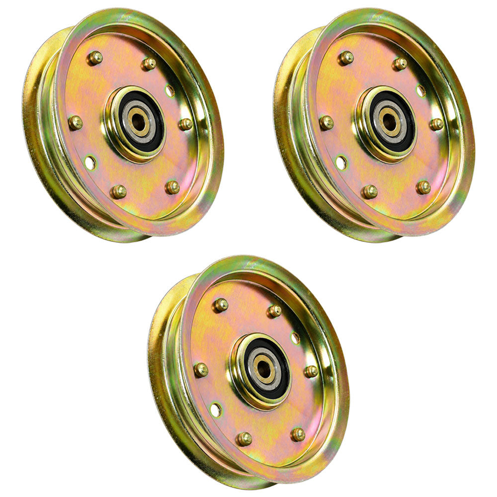 Qty 3: Flat Idler Pulleys Fits MTD Replaces 753-08171