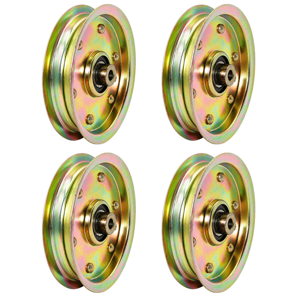 Set Of Four New Idler Pulleys Fits MTD Fits Cub Cadet 38" 42" 46" 756-04129B
