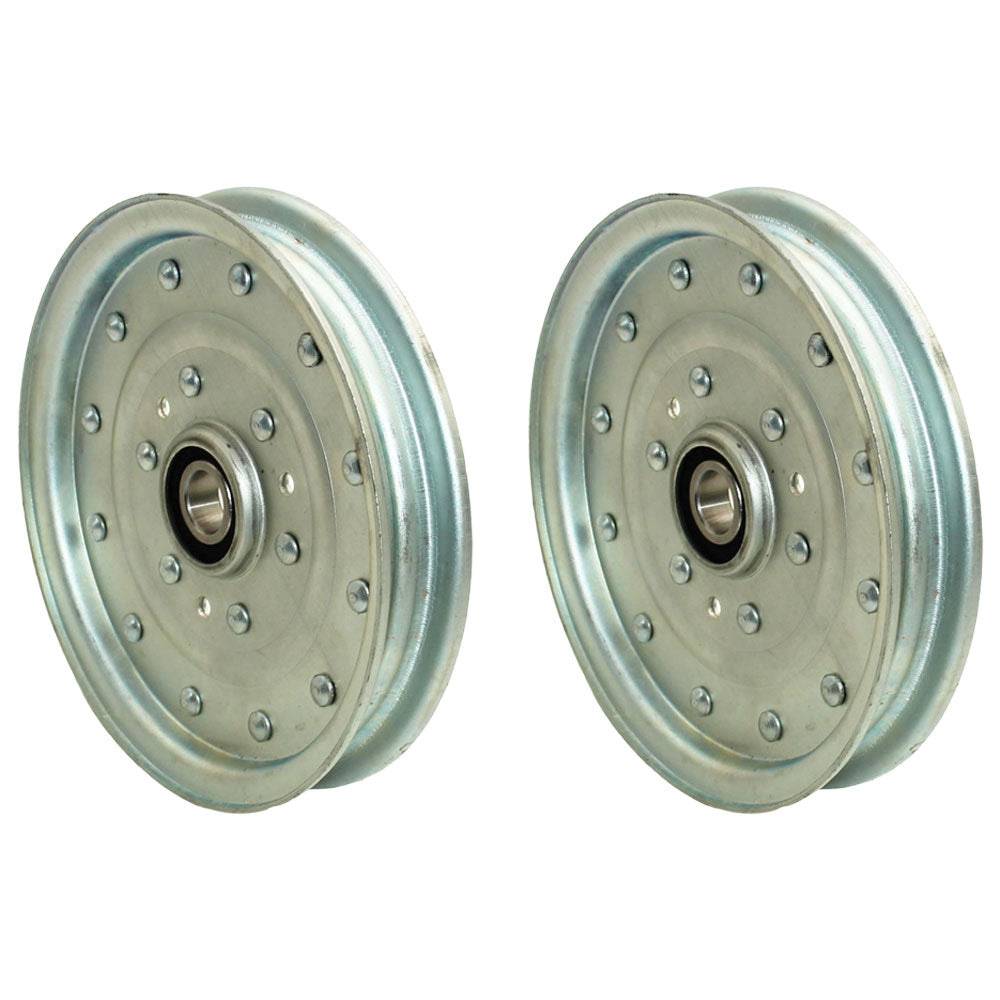 Qty 2: Flat Idler Pulley Fits Exmark Replaces 1-633109