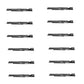 103-6384 Qty 12: Notched Fits Hi-Lift Blade Fits Exmark FRONT RUNNER LASER AS