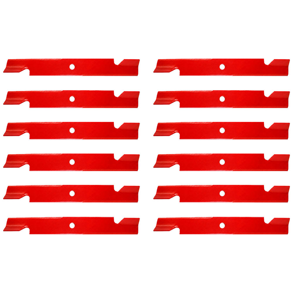 103-6384 Qty 12: Notched Fits Hi-Lift Blade Fits Exmark FRONT RUNNER LASER AS
