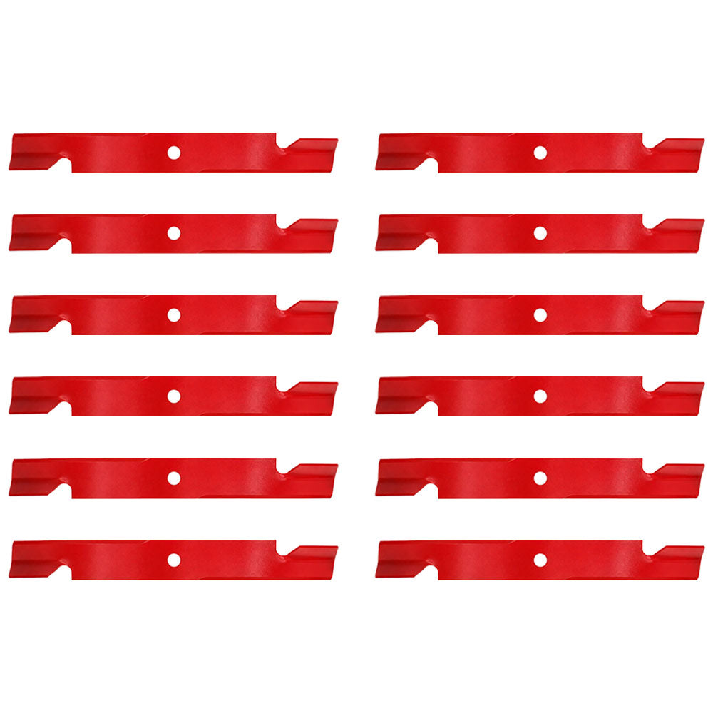 103-6384 Qty 12: Notched Fits Hi-Lift Blade Fits Exmark FRONT RUNNER LASER AS