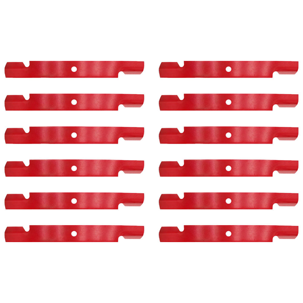 103-6384 Qty 12: Notched Fits Hi-Lift Blade Fits Exmark FRONT RUNNER LASER AS