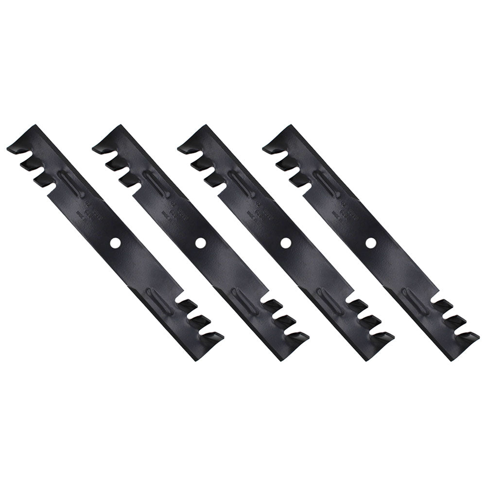 PL4206 Qty 4: Toothed Mower Blades Fits John Deere Commercial Walk-Behinds