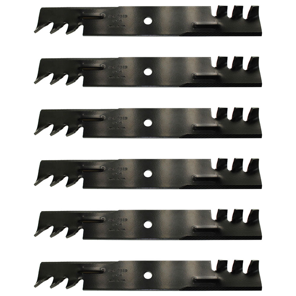 11211102 Qty 6: Toothed Mower Blades Fits Bunton Commercial Mowers