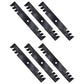 050125 Qty 6: Toothed Mower Blades Fits Lesco Commercial Mowers