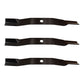 Three Mower Blades Left Hand Cut Fits Woods 13404 13404KT 31306 31306KT