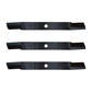 Three Mower Blades Left Hand Cut Fits Woods 13404 13404KT 31306 31306KT