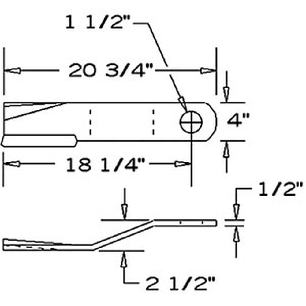 80A84324 CCW Lift Rotary Cutter Blade Fits BUSH HOG