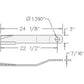00761319 CCW Suction Rotary Cutter Blade - Fits Rhino LT5, PC50, PC515, SE5