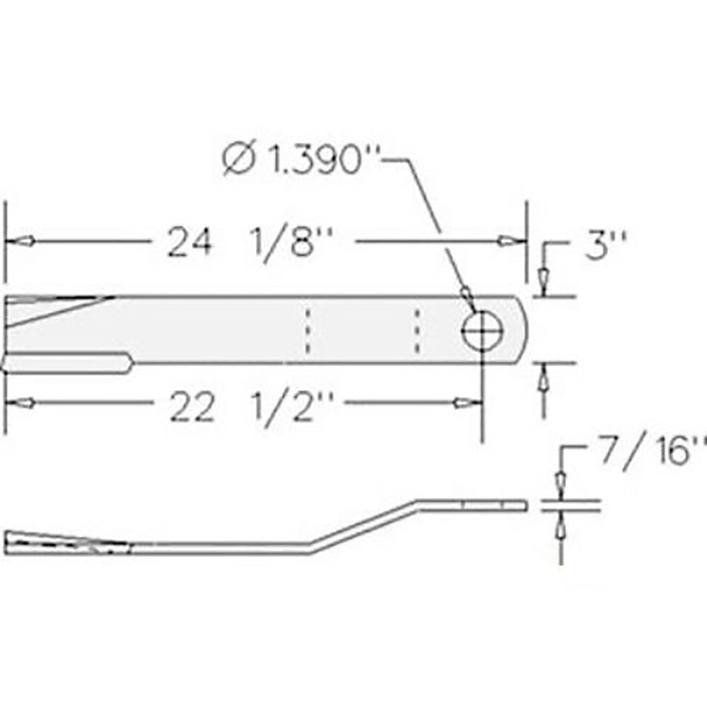 00761319 CCW Suction Rotary Cutter Blade - Fits Rhino LT5, PC50, PC515, SE5