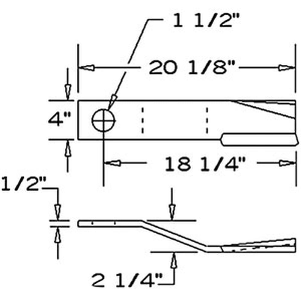Rotary Cutter Blade CW Lift fits Rhino TW120 SR15M 1251372