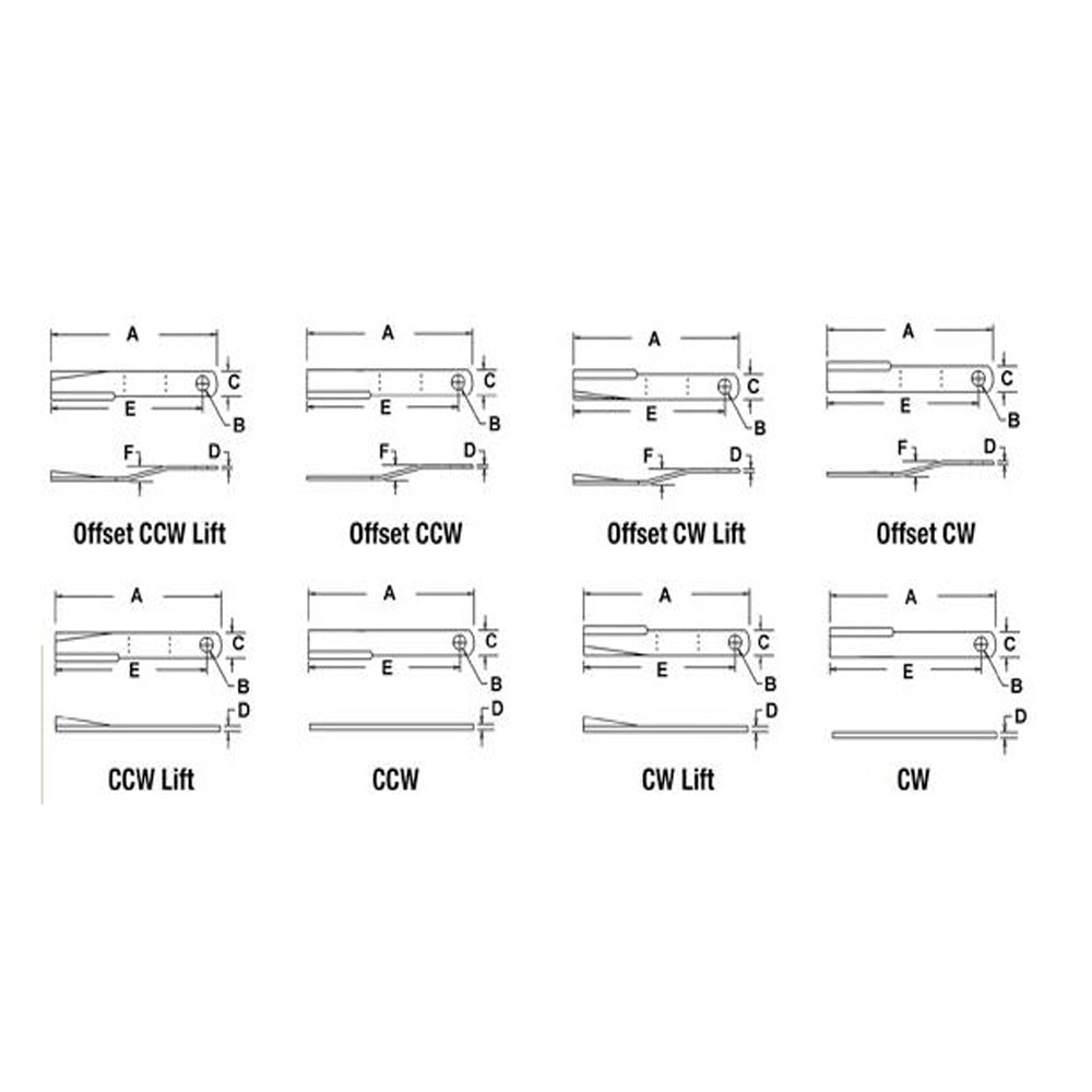CCW Rotary Cutter Blade Fits 109224KK 125201 262BH 462BH WP462 109224KK 109224KK