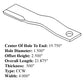 W43040 CCW Rotary Cutter Blade Fits John Deere 509 609 709 727 737 1508 1517