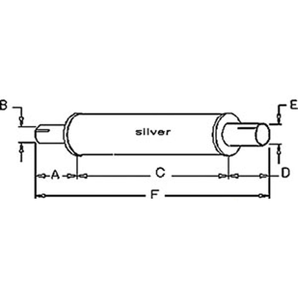82800460 Muffler Fits Ford/New Holland 1801 1811 1821 1841 1871 2000 2030 2031