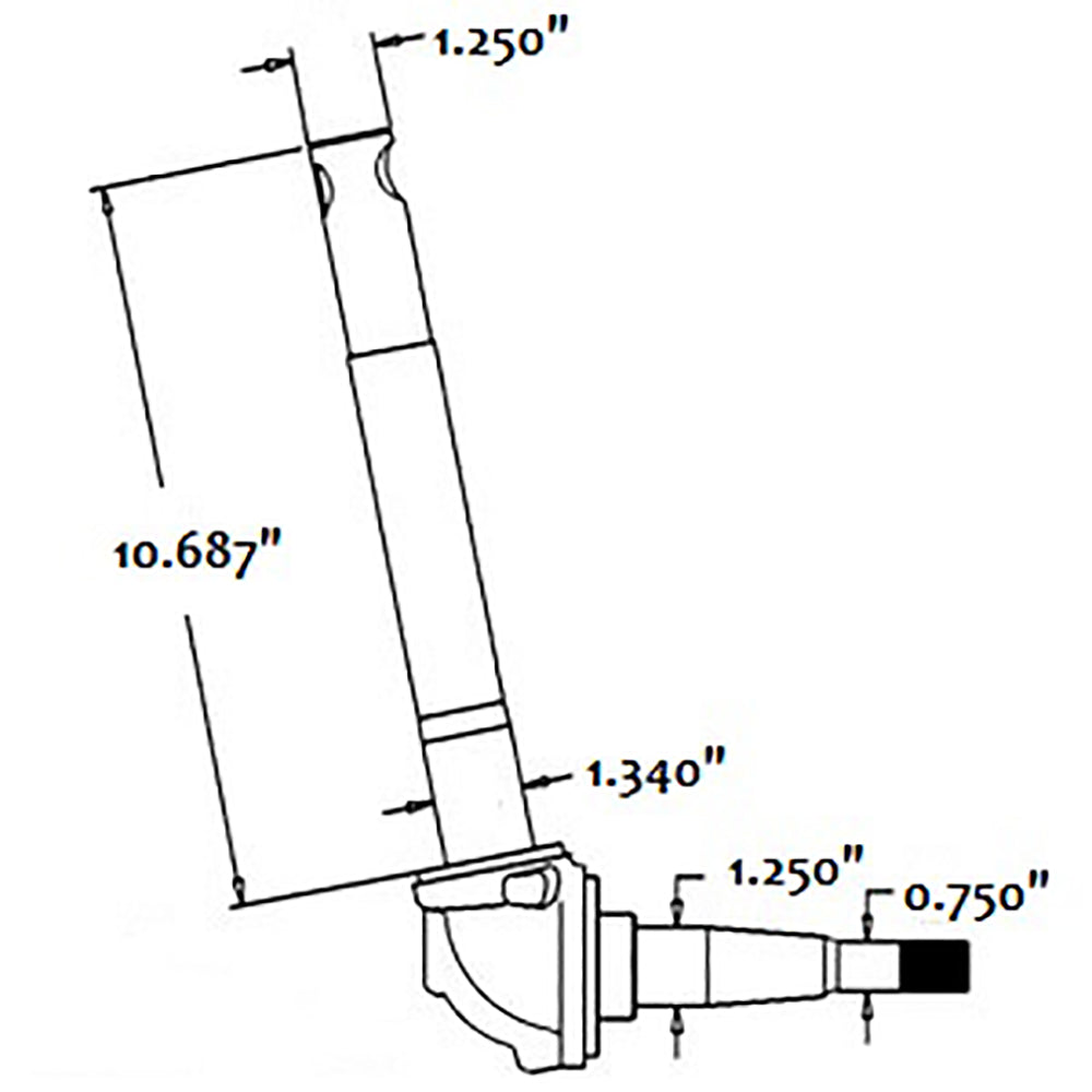 Spindle NCA3106B Fits Ford New Holland 601 611 620 621 630 631 640 641 650 651