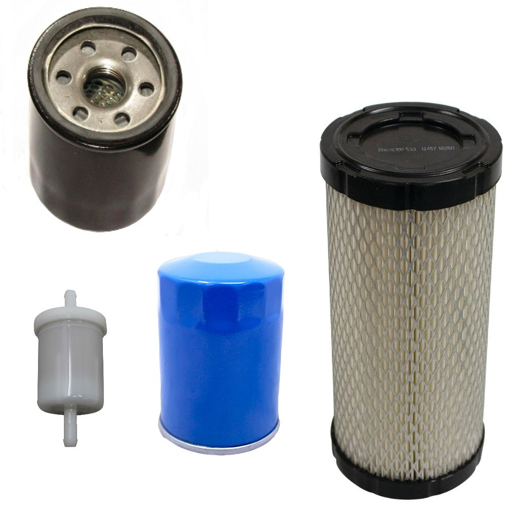 4-Piece Filter Set Fits Kubota Models - Oil Filter Fuel Filter Air Fil