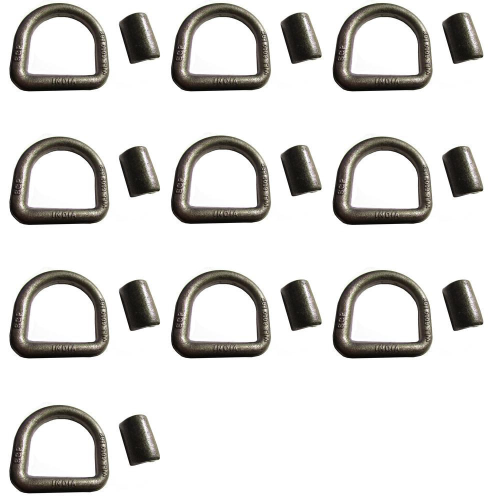 N/A Qty 10: 5/8" Weld On D-Ring Fits Universal Products Universal Fit