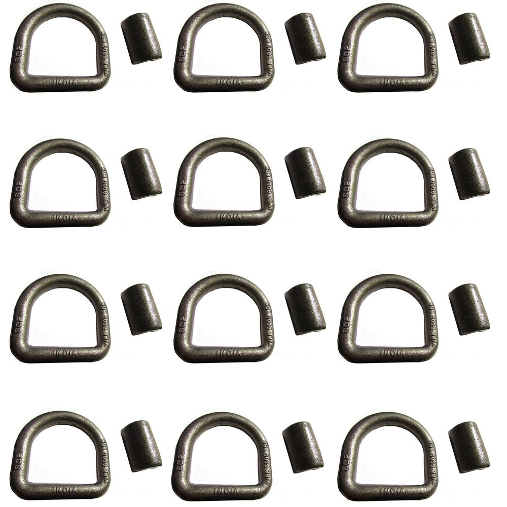 N/A Qty 12: 5/8" Weld On D-Ring Fits Universal Products Universal Fit
