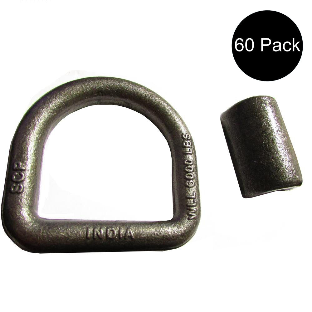 N/A Qty 60: 5/8" Weld On D-Ring Fits Universal Products Universal Fit