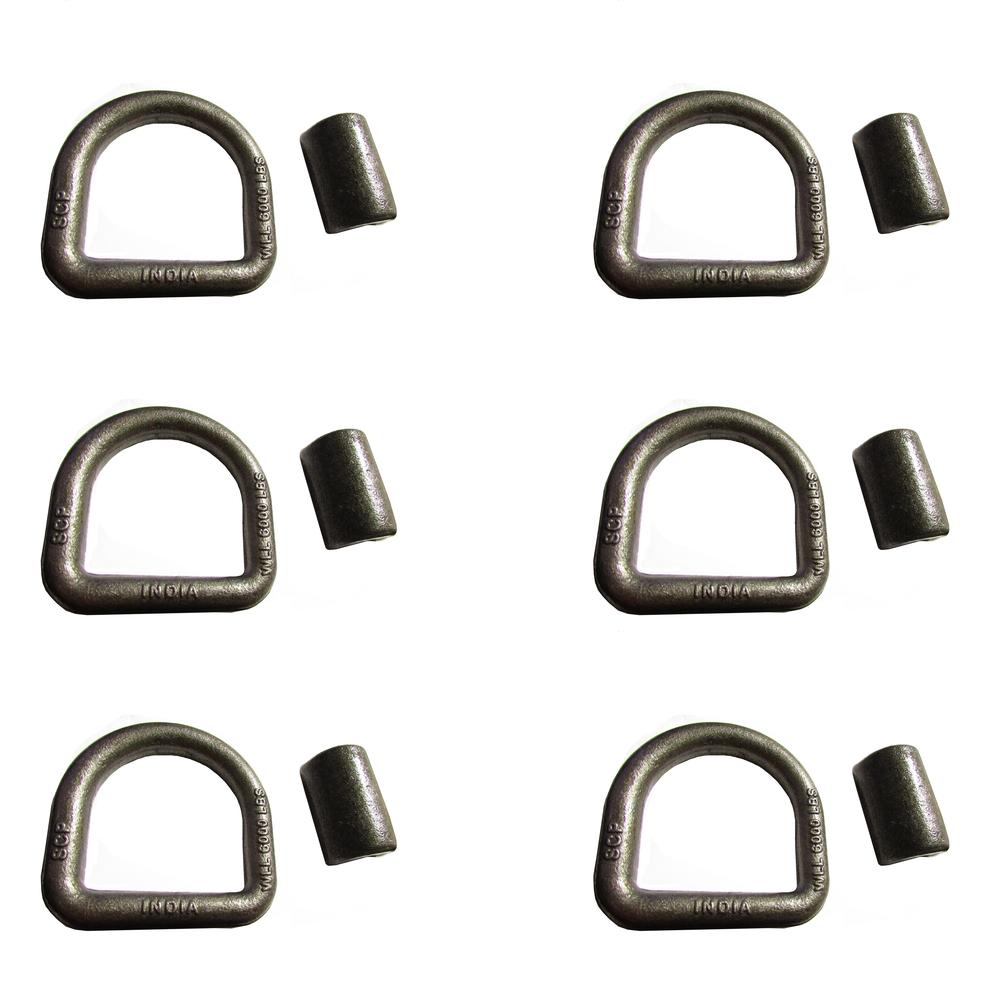 N/A Qty 6: 5/8" Weld On D-Ring Fits Universal Products Universal Fit
