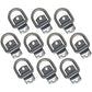 DR050-SC Qty 10: 1/2" Bolt-on D-Ring & Clip Fits Universal