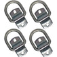 Qty 4: 1/2" Bolt-on D-Ring & Clip Fits Universal Replaces DR050-SC