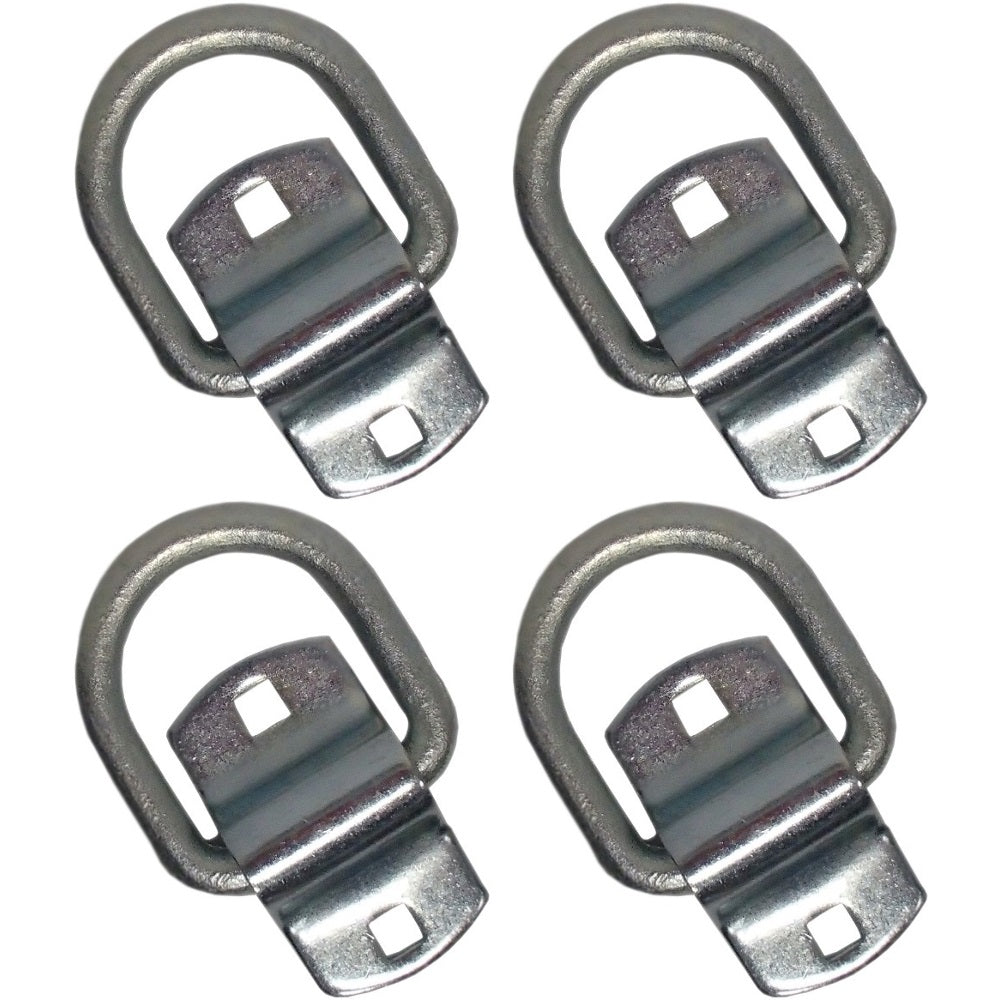 DR050-SC Qty 4: 1/2" Bolt-on D-Ring & Clip Fits Universal