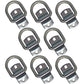 8 Bolt On D Ring 1/2" Flatbed Truck Car Trailer Tie Down Strap Chain Rope Rings