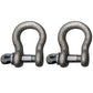Two New .75" Shackle D-Rings (with Pins) for Rope Cable Chain Rigging 3-1/4 WLL