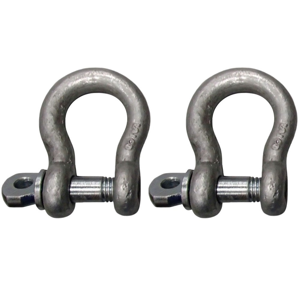 Two New .75" Shackle D-Rings (with Pins) for Rope Cable Chain Rigging 3-1/4 WLL