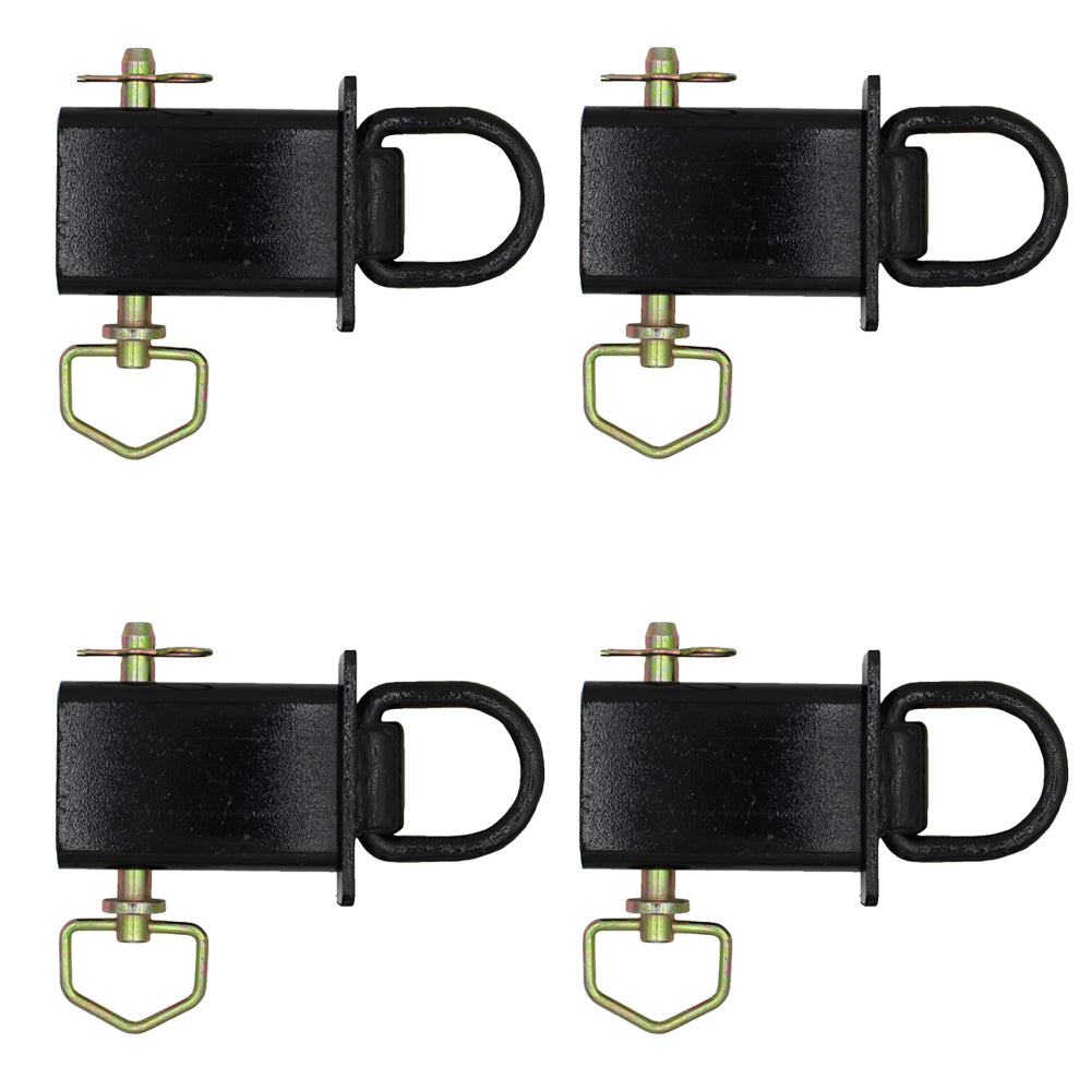 4 Pack 12,000 lb Stake Pocket D Rings Heavy Duty Removable Trailer Tie Downs