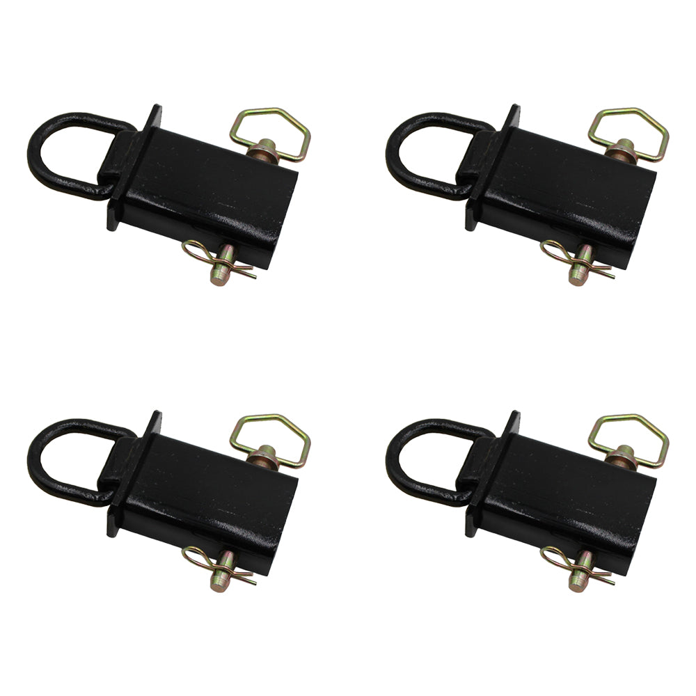 (4) 1/2" Thick D-Ring Pocket Tie Downs Removable 12,000 MBS for Stake Pockets