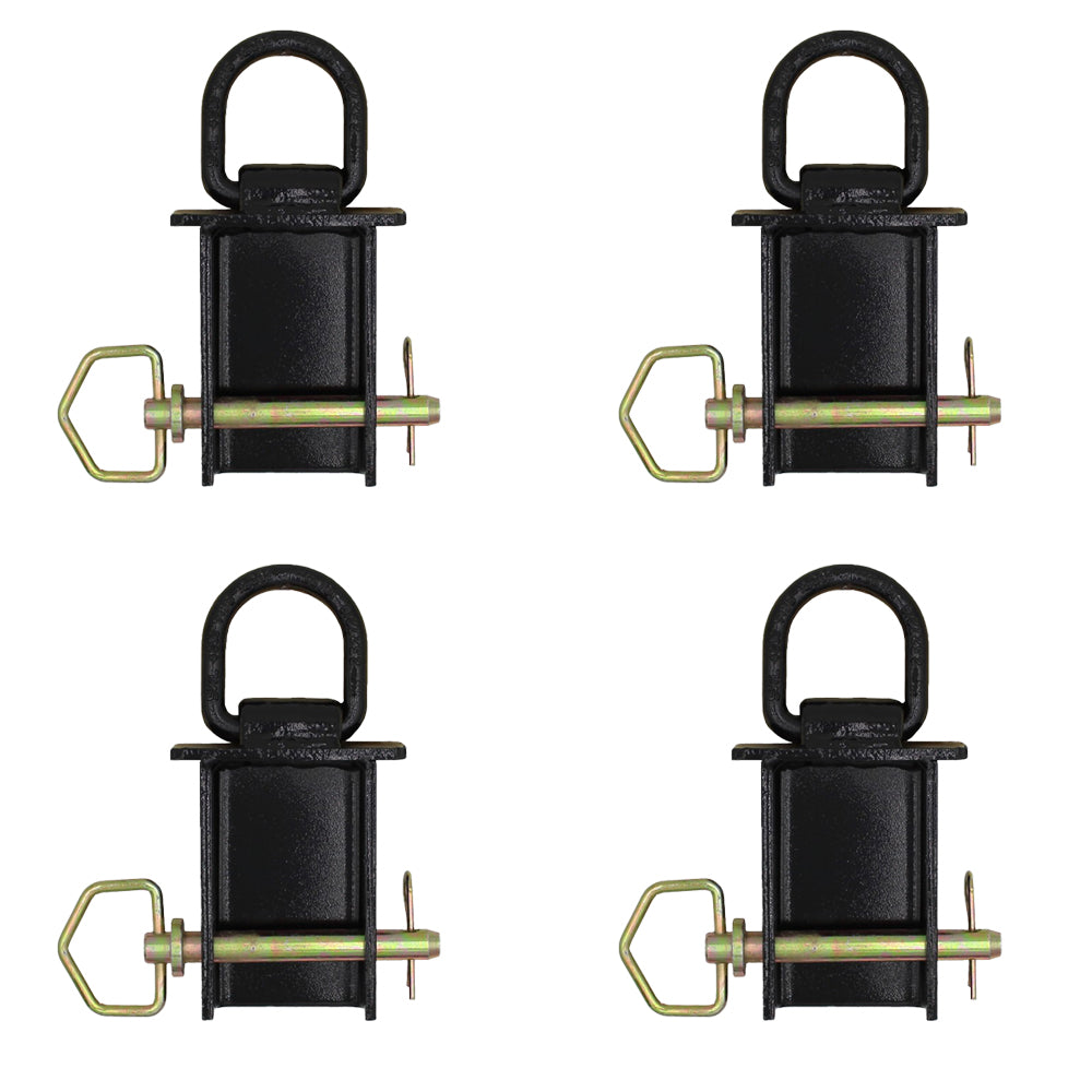 4 Pack 12,000 lb Stake Pocket D Rings Heavy Duty Removable Trailer Tie Downs