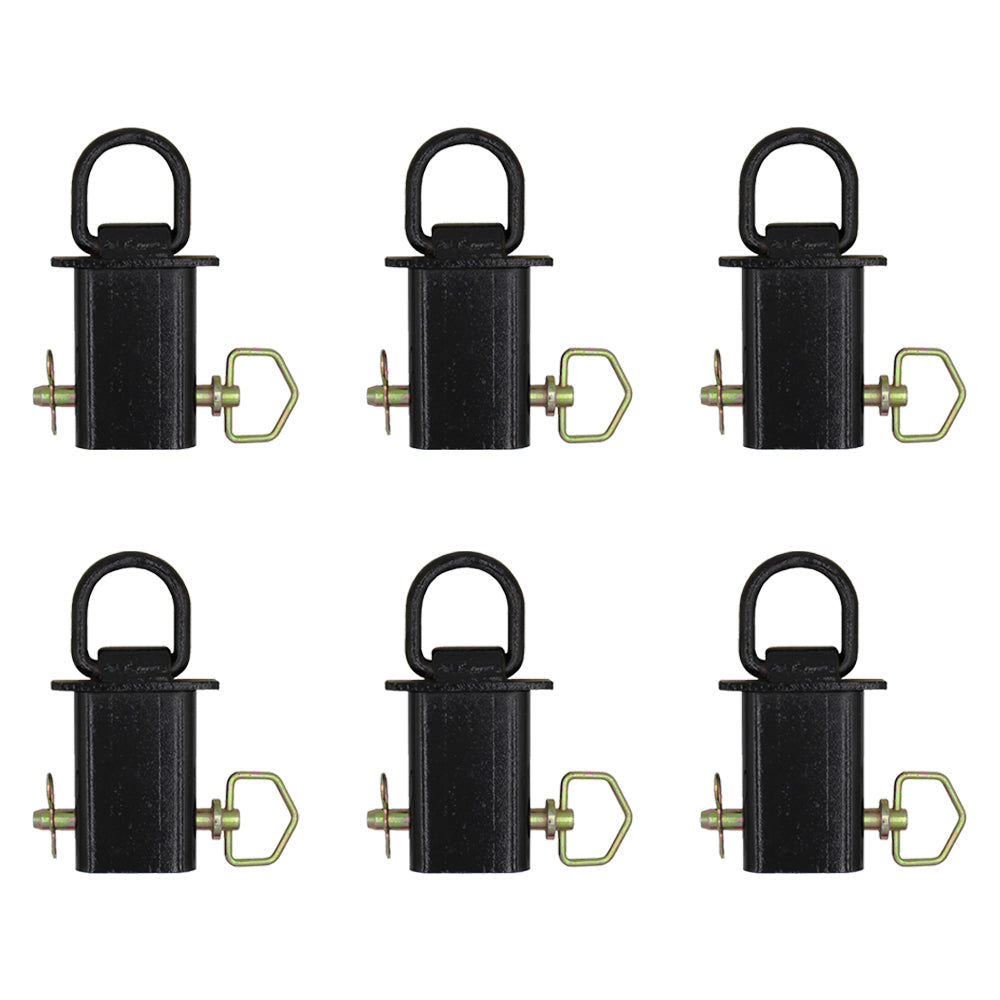 (6) D-Ring Stake Pockets Removable for Trailer Tie Down Transport Anchor Point