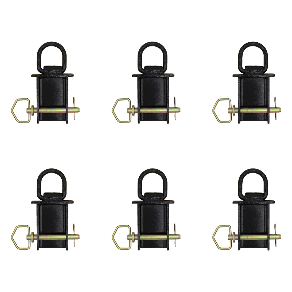 (6) D-Ring Stake Pockets Removable for Trailer Tie Down Transport Anchor Point