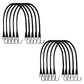 10 Pack Heavy Duty 100% Natural Rubber 21" Tie Down Trailer Bungee Cord Straps