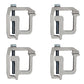(4) New Heavy Duty ALUMINUM MOUNTING CLAMP for Truck Cap Topper Camper RV Rail