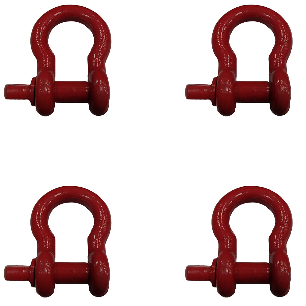 3-4RSHACKLE Qty 4: Red 3/4" Shackle Fits Universal Products