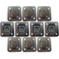 10 pk Flush Mount Recessed Ring Trailer Cargo Tie Down Control D-Rings 6000 lbs.